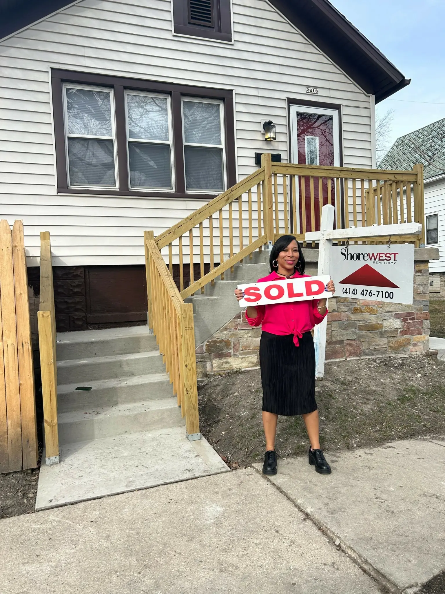 In front of sold home